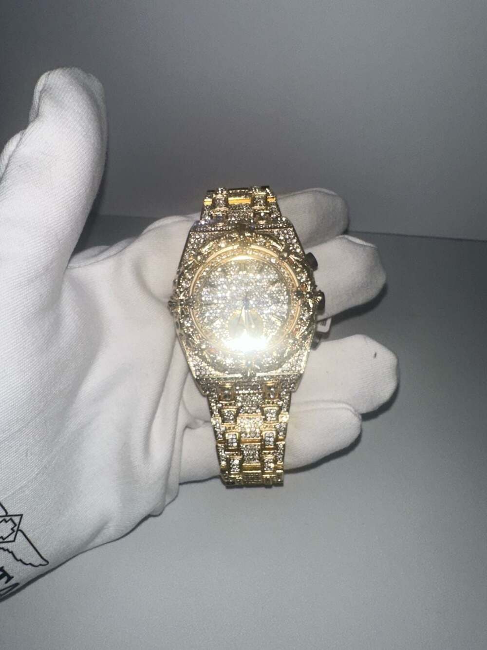 Gold Iced Out Watch